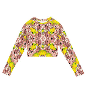 Elle Recycled long-sleeve crop top